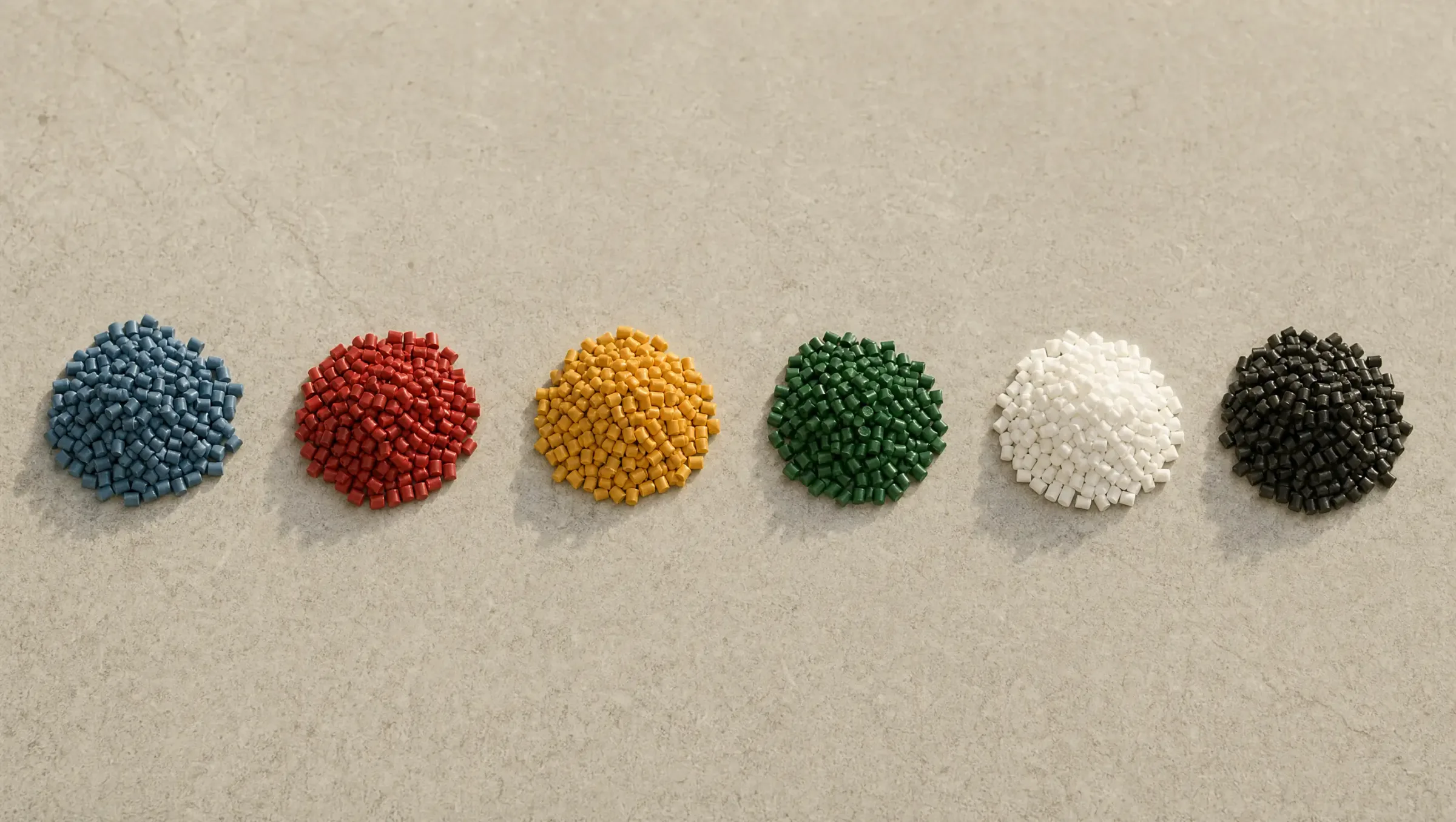 Masterbatch-Granulat in sechs Farben